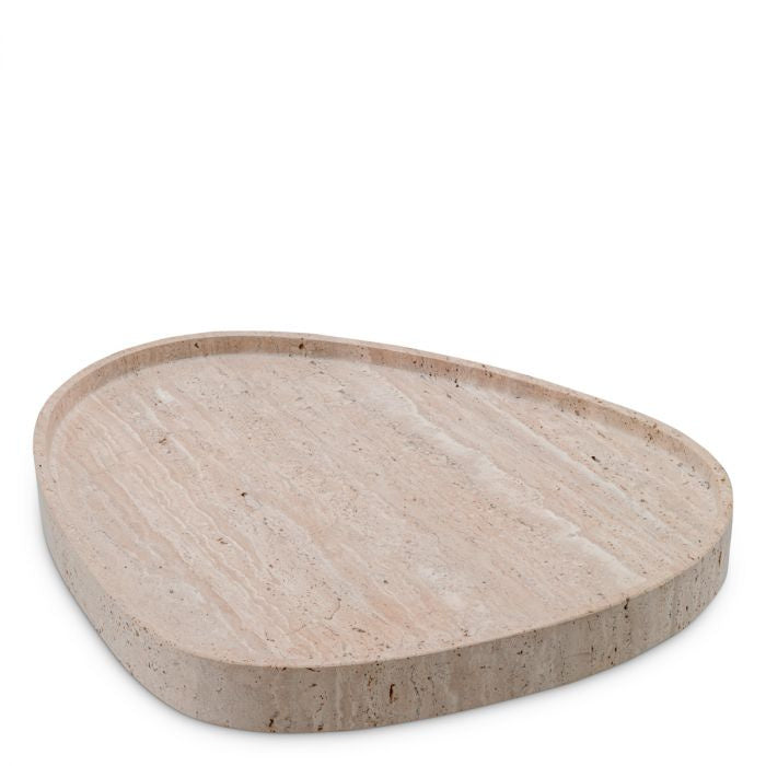 "Goccia" Travertine Decorative Tray