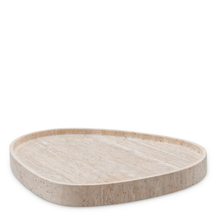"Goccia" Travertine Decorative Tray